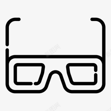 3d眼镜庆典时尚图标图标