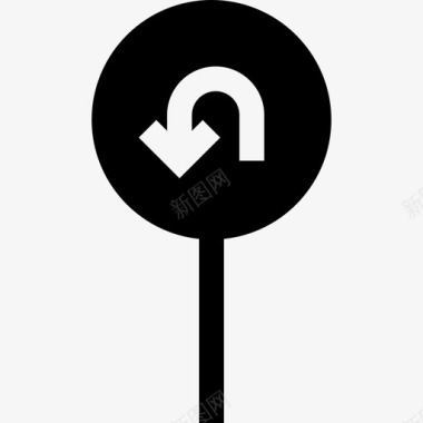 U形转弯信号禁止2已填充图标图标