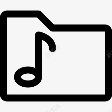 文件夹音乐29线性图标图标