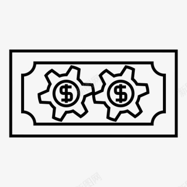美元财务管理图标图标