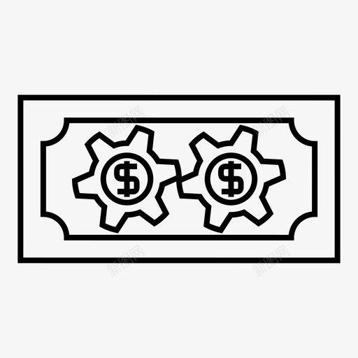 美元财务管理图标svg_新图网 https://ixintu.com 优化 管理 美元 设置 财务 资金