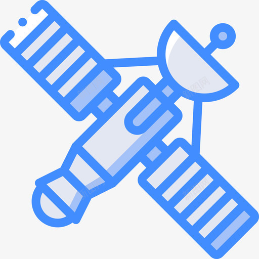 卫星太空46蓝色图标svg_新图网 https://ixintu.com 卫星 太空46 蓝色