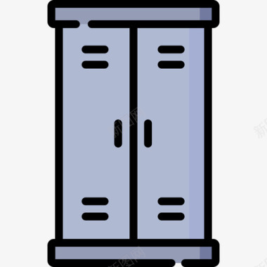 储物柜家具47线性颜色图标图标