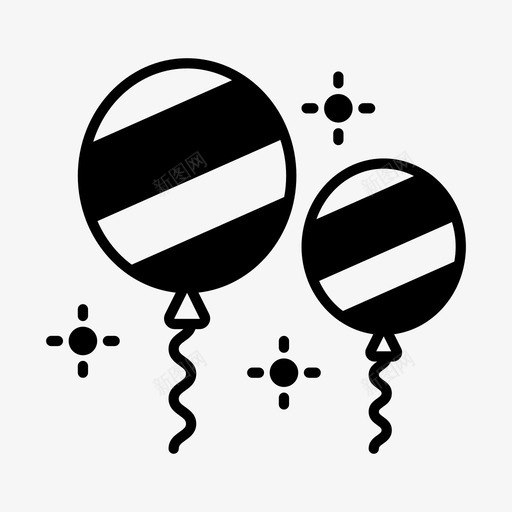 气球纪念日生日图标svg_新图网 https://ixintu.com 周年纪念 气球 生日 纪念日
