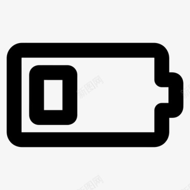 低电量电池空图标图标