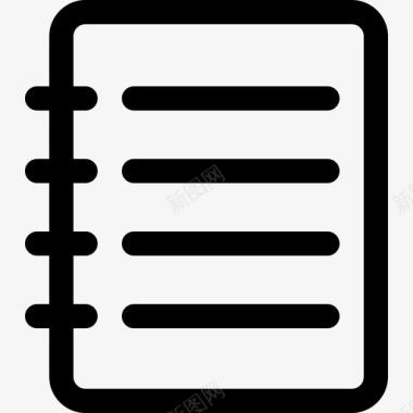 笔记本笔记和任务4线性图标图标