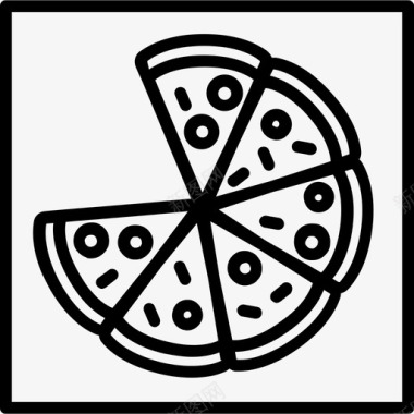 披萨外卖直系图标图标