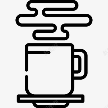 咖啡杯创意工艺38线性图标图标
