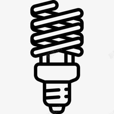 灯泡电工工具和元件3线性图标图标