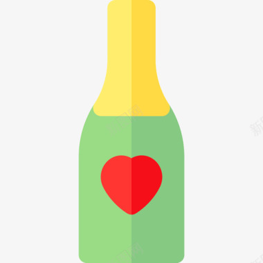香槟情人节33平淡图标图标