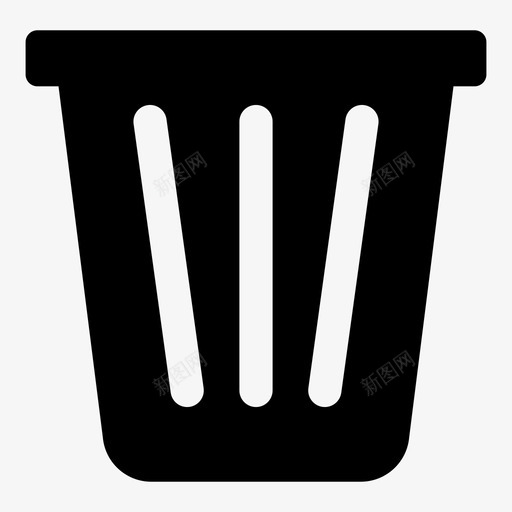 洗衣篮垃圾桶图标svg_新图网 https://ixintu.com 垃圾桶 洗衣篮