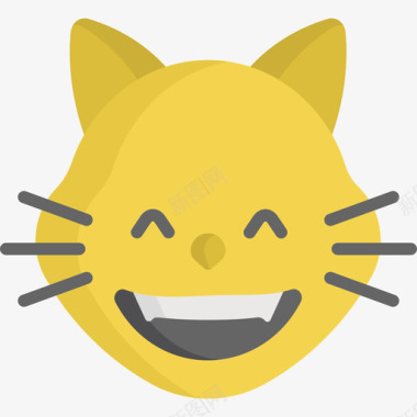 猫whatsapp笑脸扁平图标图标