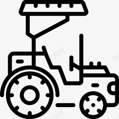 拖拉机农业22直线型图标图标