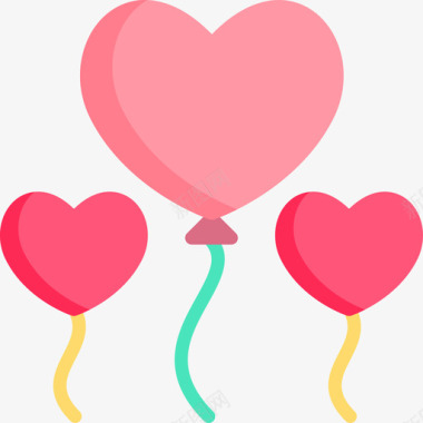 气球爱情34号平的图标图标