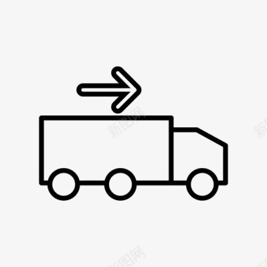 卡车交付货物标识图标图标