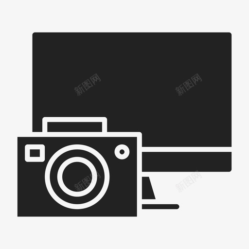 照相机计算机装载机图标svg_新图网 https://ixintu.com 摄影师 照相机 监视器 装载机 计算机