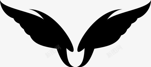 翅膀天使的翅膀鸟的翅膀图标svg_新图网 https://ixintu.com 天使的翅膀 翅膀 自由 飞翔 鸟的翅膀