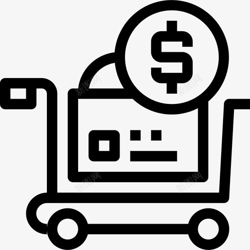 购物车商业概念线性图标svg_新图网 https://ixintu.com 商业概念 线性 购物车