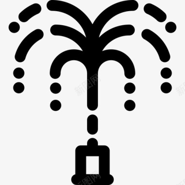 烟火晚会4线性图标图标