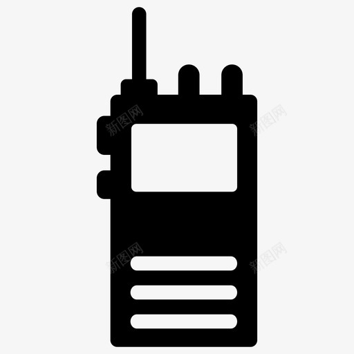 对讲机手机电话图标svg_新图网 https://ixintu.com 兵役字形图标 对讲机 手机 电话