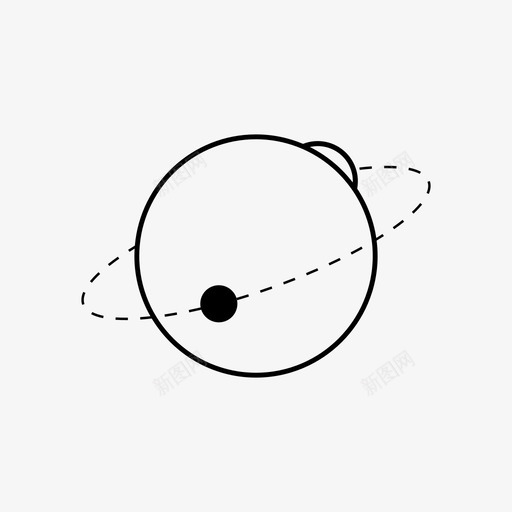 行星天体月亮图标svg_新图网 https://ixintu.com 天体 恒星 月亮 行星 轨道