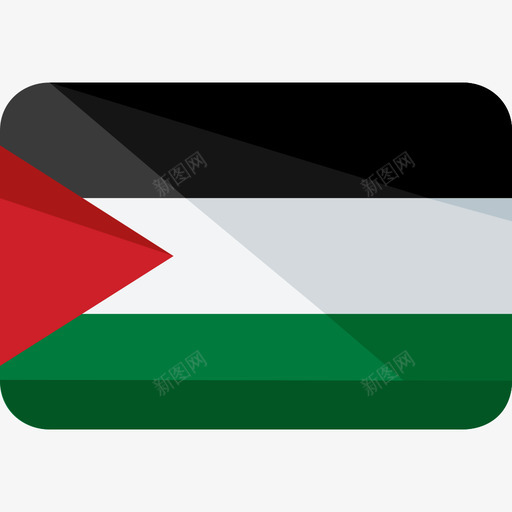 巴勒斯坦国旗6平坦图标svg_新图网 https://ixintu.com 国旗6 巴勒斯坦 平坦