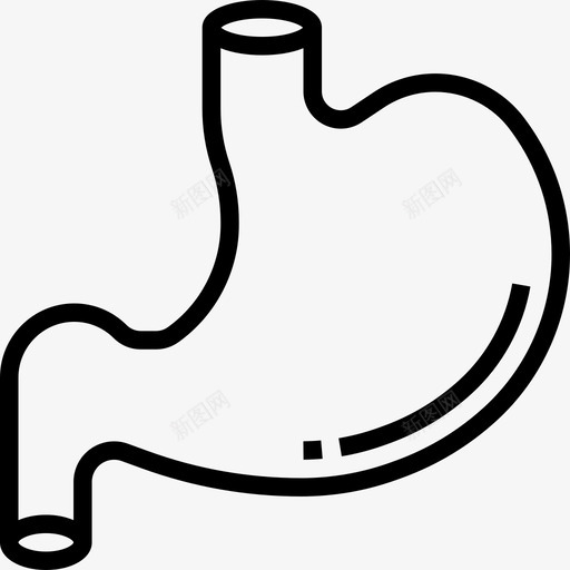 胃人体器官2线状图标svg_新图网 https://ixintu.com 人体器官2 线状 胃