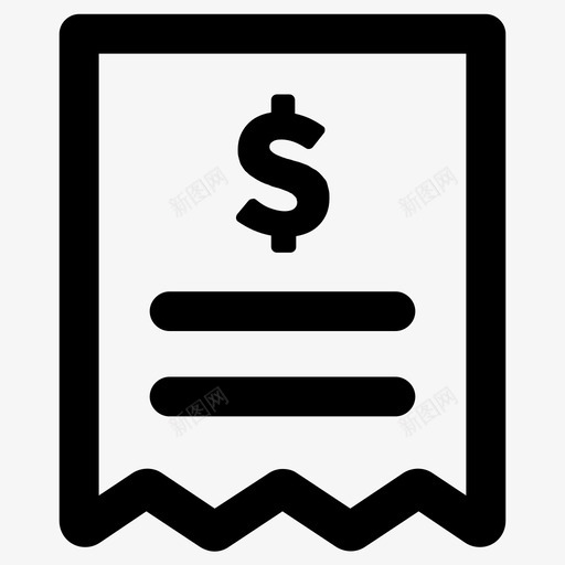 票据发票付款单图标svg_新图网 https://ixintu.com 付款 付款单 单据纸注释页文件页 发票 收据 票据