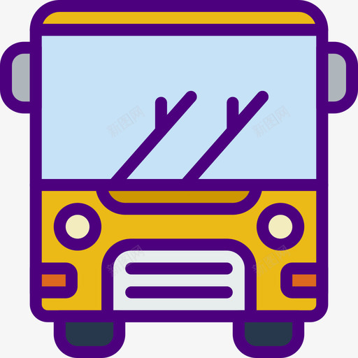 公共汽车汽车零件车辆2线颜色图标svg_新图网 https://ixintu.com 公共汽车 汽车零件车辆2 线颜色