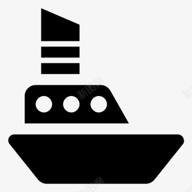 巡洋舰划船摩托艇图标图标