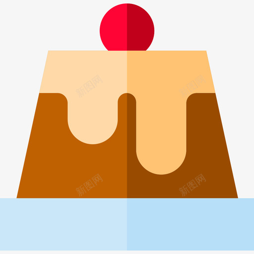 布丁甜点4平的图标svg_新图网 https://ixintu.com 布丁 平的 甜点4