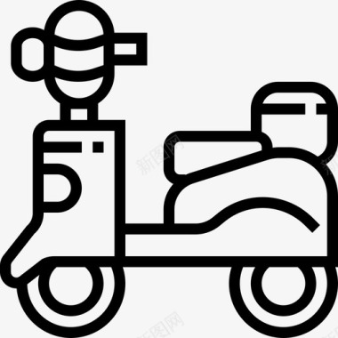 摩托车车侧直线图标图标