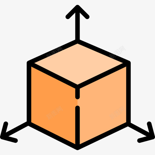 立方体编辑工具8线颜色图标svg_新图网 https://ixintu.com 矢量编辑工具8 立方体 线颜色