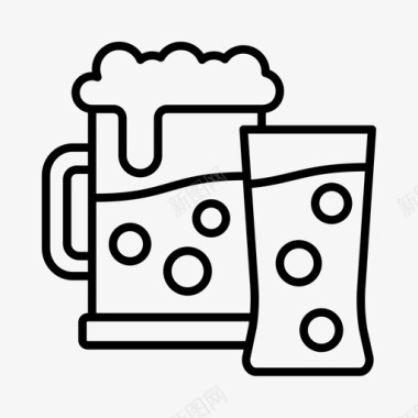 啤酒餐饮仪式图标图标