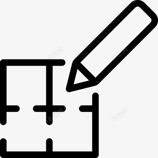 cad铅笔光标绘图图标svg_新图网 https://ixintu.com cad铅笔 光标 建筑线图标 绘图 编辑 软件