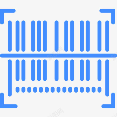 条形码商务152蓝色图标图标
