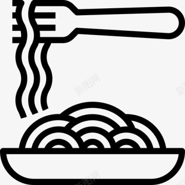 意大利面食物56直纹图标图标