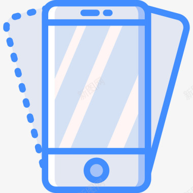 智能手机essentials14蓝色图标图标