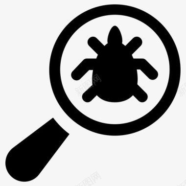蟑螂搜索查找蟑螂放大镜图标图标