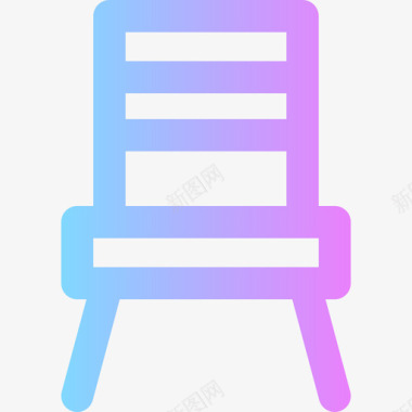 餐椅家具50渐变图标图标