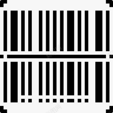 条形码在线购物零售3线性图标图标
