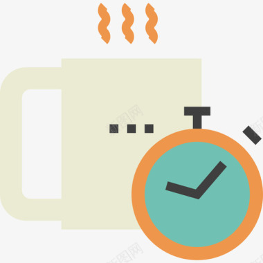 咖啡生意平淡图标图标