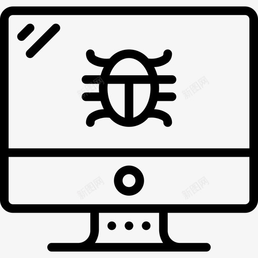 计算机办公设备5线性图标svg_新图网 https://ixintu.com 办公设备5 线性 计算机