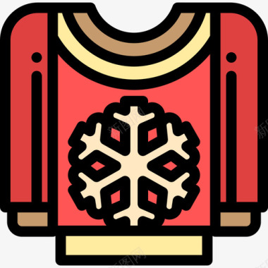 毛衣冬装6件线性颜色图标图标