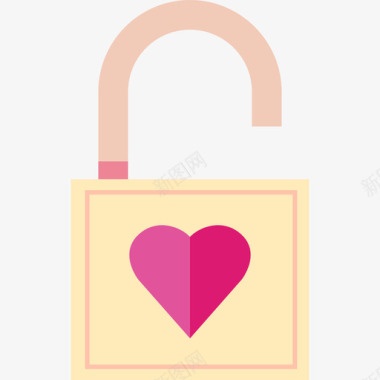 挂锁爱情与浪漫8平的图标图标