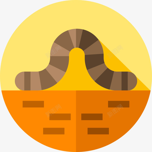 蠕虫自然10扁平图标svg_新图网 https://ixintu.com 扁平 自然10 蠕虫