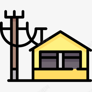 房屋电工工具和元件线颜色图标图标