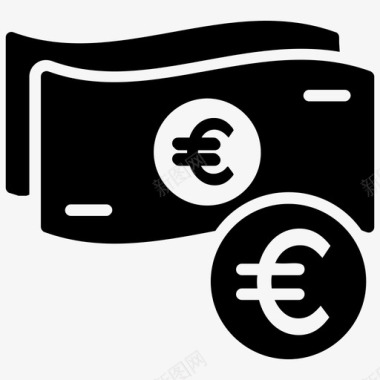 欧元货币欧元兑换欧元汇率图标图标
