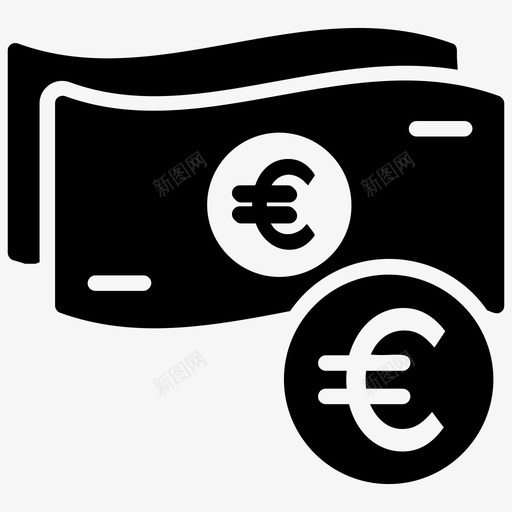 欧元货币欧元兑换欧元汇率图标svg_新图网 https://ixintu.com 欧元兑换 欧元汇率 欧元货币 欧洲货币 股票投资字形图标