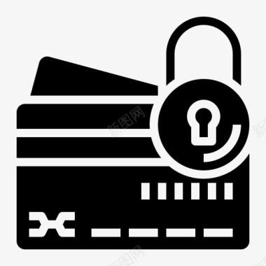 安全信用卡保险箱信用卡储物柜图标图标